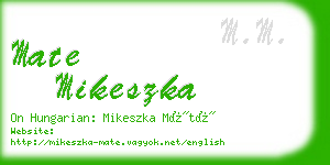 mate mikeszka business card